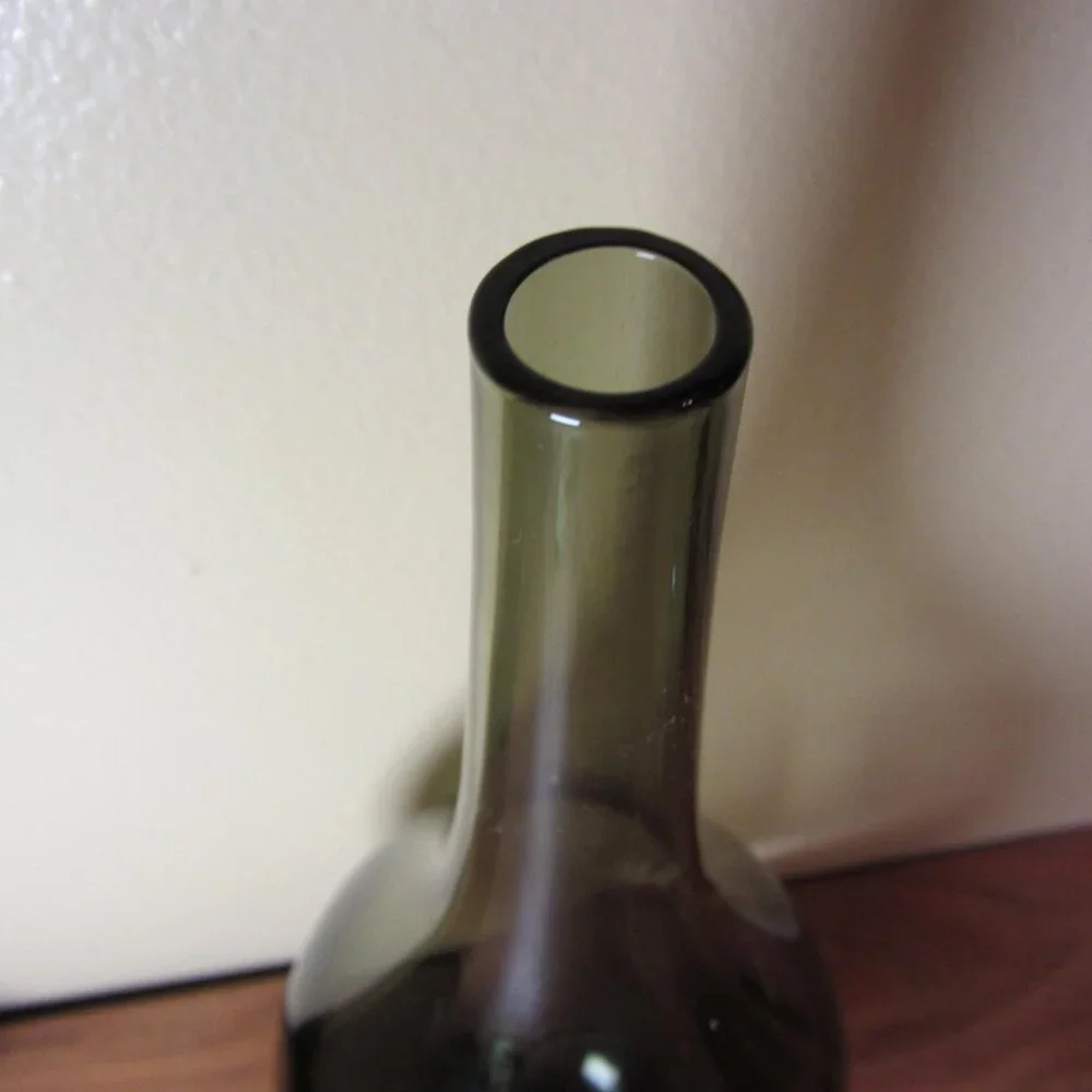 SALE* vintage Ikea salong MCM style grey smoked glass bubble vase (W4073)